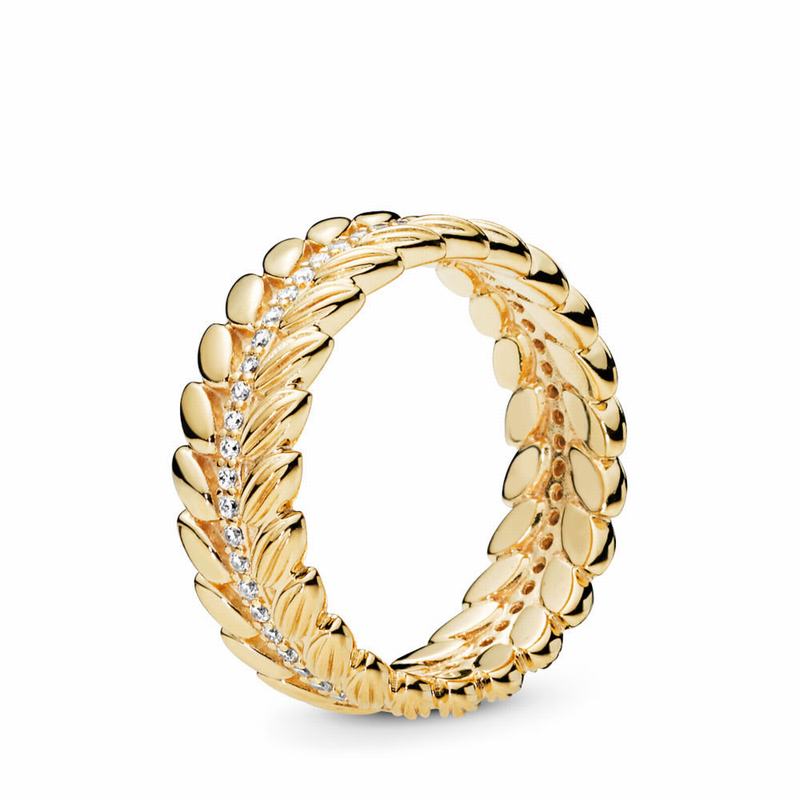 Pandora Shine™ Grains Of Energy Stackable Ring - 18ct Gold Plated/Cubic Zirconia - Canada | WB1717ID